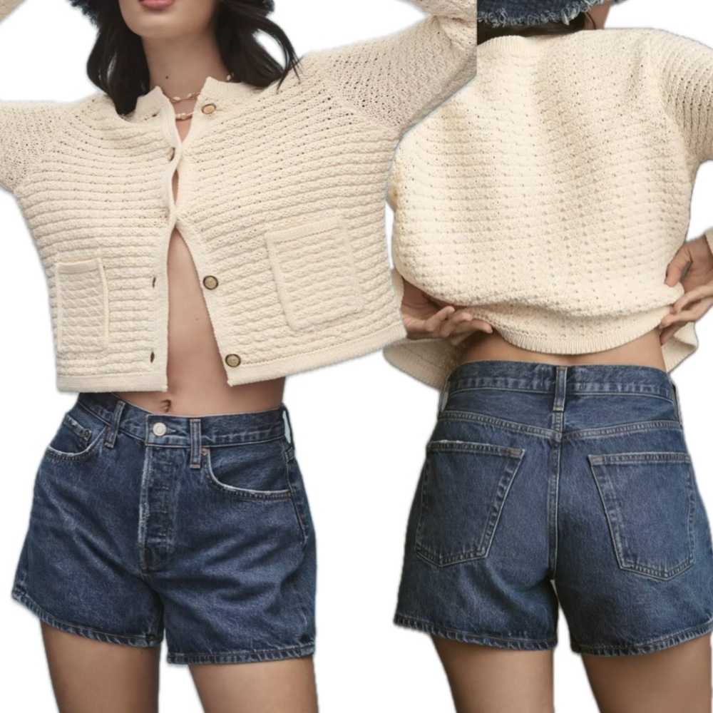 Agolde Parker Denim Shorts in Enamour